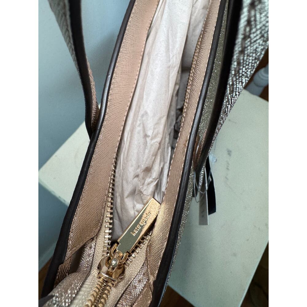 NWT Kate Spade Gold Glimmer Satchel – Crossbody, Style KE460 - Picture 9 of 9